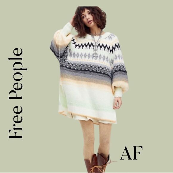 FREE PEOPLE FROZEN FOREST TUNIC SWEATER NWT SMALL - Picture 1 of 15